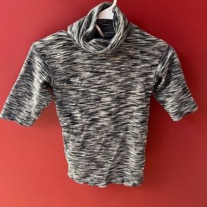 Free People Spacedyed Turtle Neck/Cowl Neck Top